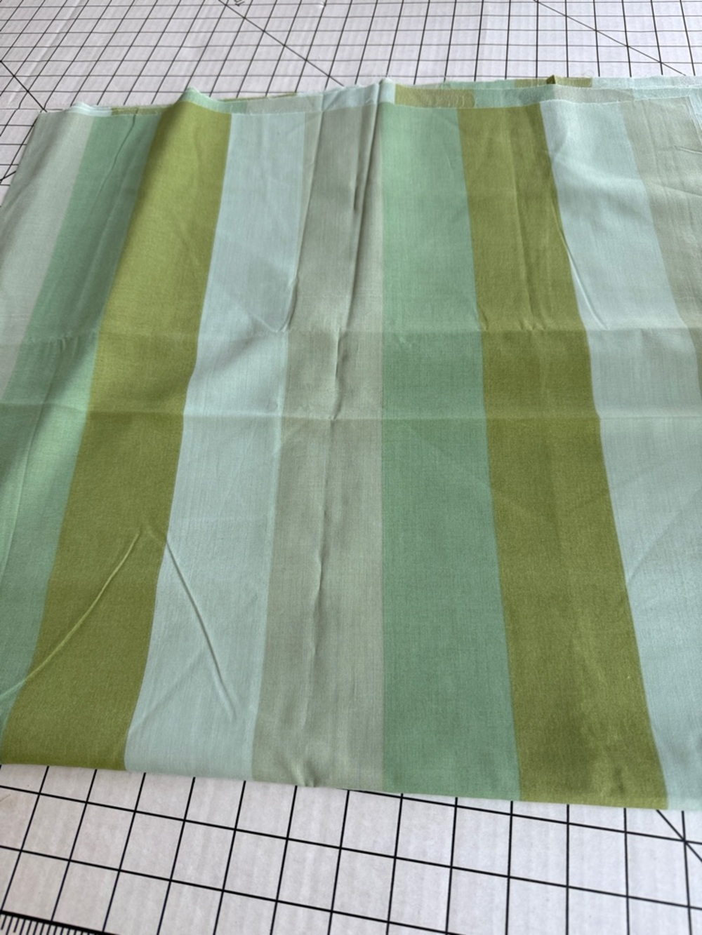 Green Stripe Cotton Shirting Fabric 1+ Yard Soft Lightweight Sage Mint Lawn